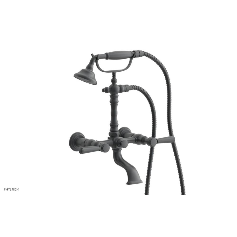 Hex Traditional Lever Handle On Exposed Tub And Shower Set