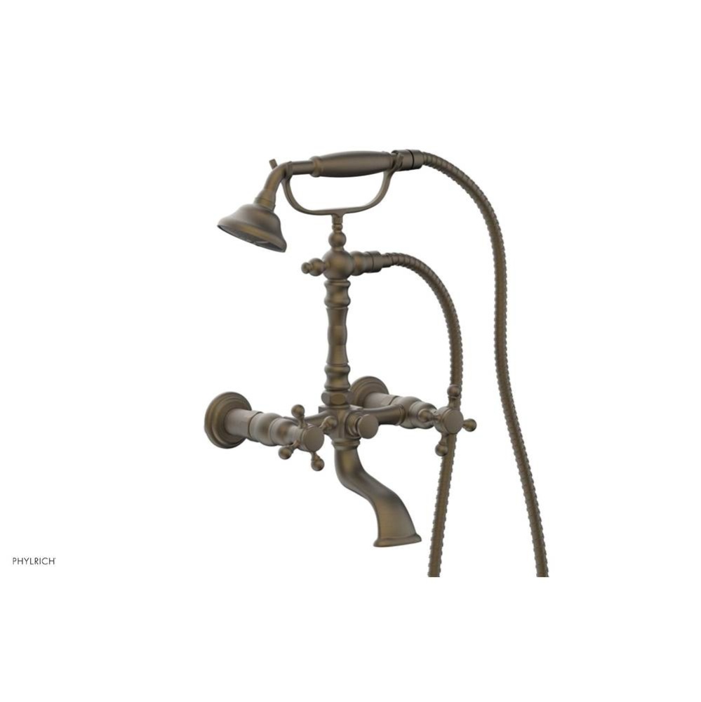 Hex Traditional Cross Handle On Exposed Tub & Shower Set