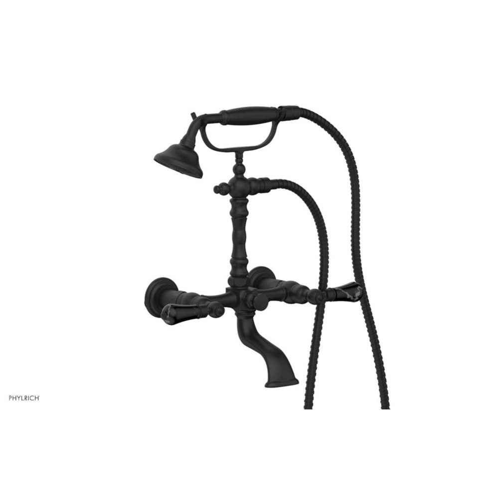 Regent Versailles Black  Onyx Lever Handle On   Exposed Tub & Shower