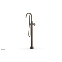 Phylrich 120-44-01/008 - Floor Mounted Tub Filler Cross Hdl W/Handshwr-Tall