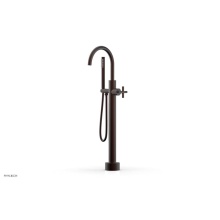 Phylrich 120-44-03/05W - Floor Mounted Tub Filler Cross Hdl W/Handshwr-Short