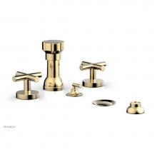 Phylrich 120-60-004 - Four Hole Bidet Set Cross Handle