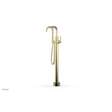 Phylrich D130-45-01/03U - Floor Mounted Tub Filler Lever Tubular W/Handshwr-Tall
