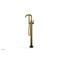 Phylrich D130-45-01/002 - Floor Mounted Tub Filler Lever Tubular W/Handshwr-Tall