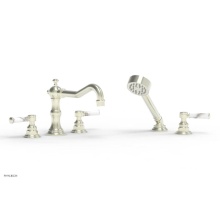 Phylrich 161-50/015X031 - Deck Tub Set Trim, W/ Hnd Shwr, Mrbl Lvr Hdls Henri