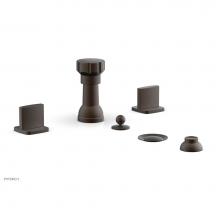 Phylrich 181-60/10B - Four Hole Bidet Set Radi, Blade Handle