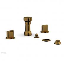 Phylrich 183-60/002 - Four Hole Bidet Set Rond, Blade Handle