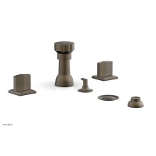 Phylrich 184-60/008 - Four Hole Bidet Set Diama, Blade Handle