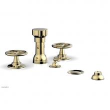 Phylrich 220-60/03U - Four Hole Bidet Set Works, Cross Handle