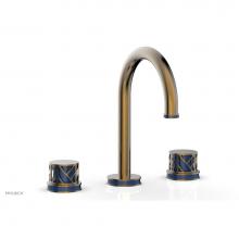 Phylrich 222-01-047X044 - Antique Brass Jolie Widespread Lavatory Faucet With Gooseneck Spout, Round Cutaway Handles, And Na