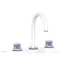 Phylrich 222-01-046X046 - JOLIE Widespread Faucet - Round Handles with ''Purple'' Accents 222-01