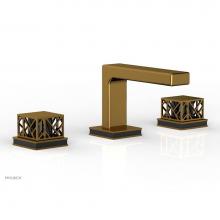 Phylrich 222-02-002X041 - French Brass (Living Finish) Jolie Widespread Lavatory Faucet With Rectangular Low Spout, Square C