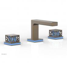 Phylrich 222-02-OEBX043 - Old English Brass Jolie Widespread Lavatory Faucet With Rectangular Low Spout, Square Cutaway Hand