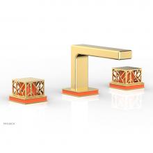 Phylrich 222-02/024X042 - Satin Gold Jolie Widespread Lavatory Faucet With Rectangular Low Spout, Square Cutaway Handles, An
