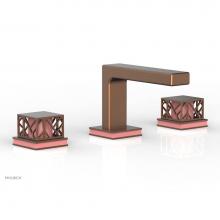 Phylrich 222-02-05AX045 - Antique Copper Jolie Widespread Lavatory Faucet With Rectangular Low Spout, Square Cutaway Handles