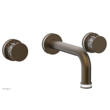 Phylrich 222-11-OEBX051 - Old English Brass Jolie Two Handle Wall Faucet With Tubular Spout, Round Cutaway Handles, And Glos