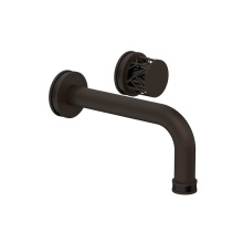 Phylrich 222-15/11BX041 - Antique Bronze Jolie Single Handle Wall Faucet With Tubular Spout, Round Cutaway Handles, And Blac