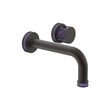 Phylrich 222-15/10BX046 - Oil Rubbed Bronze Jolie Single Handle Wall Faucet With Tubular Spout, Round Cutaway Handles, And P
