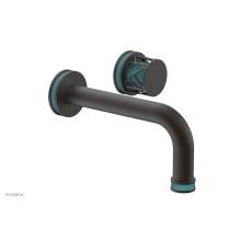 Phylrich 222-15/10BX049 - Oil Rubbed Bronze Jolie Single Handle Wall Faucet With Tubular Spout, Round Cutaway Handles, And T