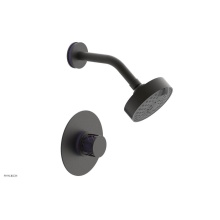 Phylrich 222-21/10BX046 - Oil Rubbed Bronze Jolie Pressure Balance Shower Set With Round Trim, Round Cutaway Handle, And Pur