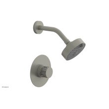 Phylrich 222-21-15BX051 - Burnished Nickel Jolie Pressure Balance Shower Set With Round Trim, Round Cutaway Handle, And Glos