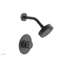 Phylrich 222-21-10BX051 - Oil Rubbed Bronze Jolie Pressure Balance Shower Set With Round Trim, Round Cutaway Handle, And Glo