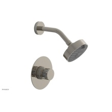 Phylrich 222-21-014X051 - Polished Nickel Jolie Pressure Balance Shower Set With Round Trim, Round Cutaway Handle, And Gloss