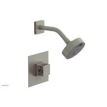 Phylrich 222-22/15BX045 - Burnished Nickel Jolie Pressure Balance Shower Set With Square Trim, Square Cutaway Handle, And Pi