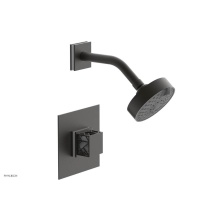 Phylrich 222-22-10BX051 - Oil Rubbed Bronze Jolie Pressure Balance Shower Set With Square Trim, Square Cutaway Handle, And G
