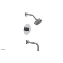 Phylrich 222-26/026X046 - Polished Chrome Jolie Pressure Balance Tub & Shower Set With Round Trim, Tubular Tub Spout, Ro