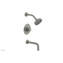 Phylrich 222-26-15BX051 - Burnished Nickel Jolie Pressure Balance Tub & Shower Set With Round Trim, Tubular Tub Spout, R