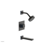 Phylrich 222-27/10BX043 - Oil Rubbed Bronze Jolie Pressure Balance Tub & Shower Set With Square Trim