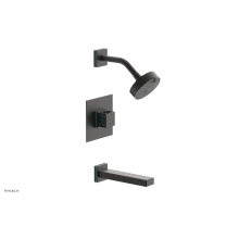 Phylrich 222-27/10BX049 - Oil Rubbed Bronze Jolie Pressure Balance Tub & Shower Set With Square Trim