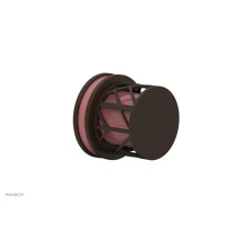 Phylrich 222-35/11BX045 - Antique Bronze Jolie Diverter/Volume Control Trim With Round Cutaway Handles And Pink Accents