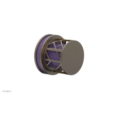Phylrich 222-35-OEBX046 - Old English Brass Jolie Diverter/Volume Control Trim With Round Cutaway Handles And Purple Accents