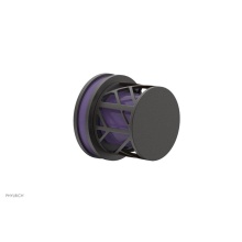 Phylrich 222-35/10BX046 - Oil Rubbed Bronze Jolie Diverter/Volume Control Trim With Round Cutaway Handles And Purple Accents
