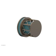 Phylrich 222-35-OEBX049 - Old English Brass Jolie Diverter/Volume Control Trim With Round Cutaway Handles And Turquoise Acce