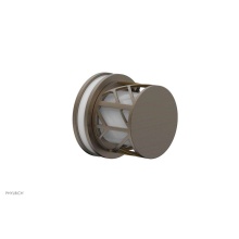 Phylrich 222-35-OEBX051 - Old English Brass Jolie Diverter/Volume Control Trim With Round Cutaway Handles And Gloss White Ac