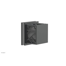Phylrich 222-36-15GX048 - Gunmetal Gray Jolie Diverter/Volume Control Trim With Square Cutaway Handles And Grey Accents
