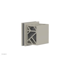 Phylrich 222-36/15BX048 - Burnished Nickel Jolie Diverter/Volume Control Trim With Square Cutaway Handles And Grey Accents