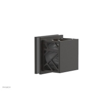 Phylrich 222-36/10BX048 - Oil Rubbed Bronze Jolie Diverter/Volume Control Trim With Square Cutaway Handles And Grey Accents