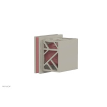 Phylrich 222-36/15BX045 - Burnished Nickel Jolie Diverter/Volume Control Trim With Square Cutaway Handles And Pink Accents