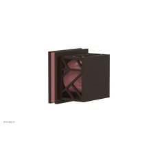 Phylrich 222-36/11BX045 - Antique Bronze Jolie Diverter/Volume Control Trim With Square Cutaway Handles And Pink Accents