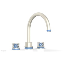 Phylrich 222-40/15BX043 - Burnished Nickel Jolie 3-Hole Deck Tub Filler With Gooseneck Spout, Round Cutaway Handles, And Lig