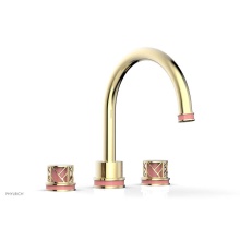 Phylrich 222-40/03UX045 - Polished Brass Uncoated (Living Finish) Jolie 3-Hole Deck Tub Filler With Gooseneck Spout, Round C