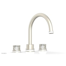 Phylrich 222-40-15BX051 - Burnished Nickel Jolie 3-Hole Deck Tub Filler With Gooseneck Spout, Round Cutaway Handles, And Glo