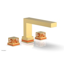 Phylrich 222-41-24BX042 - Burnished Gold Jolie 3-Hole Deck Tub Filler With Rectangular Spout, Square Cutaway Handles, And Or