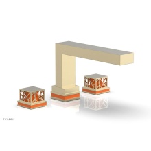 Phylrich 222-41/03UX042 - Polished Brass Uncoated (Living Finish) Jolie 3-Hole Deck Tub Filler With Rectangular Spout, Squar