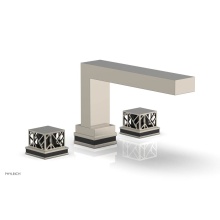 Phylrich 222-41/014X041 - Polished Nickel Jolie 3-Hole Deck Tub Filler With Rectangular Spout, Square Cutaway Handles, And B