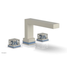 Phylrich 222-41/15BX043 - Burnished Nickel Jolie 3-Hole Deck Tub Filler With Rectangular Spout, Square Cutaway Handles, And